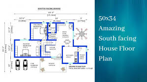 50x34 South Facing House Floor Plan