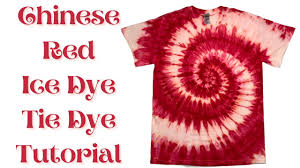 tie dye designs chinese red single