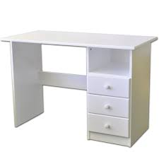 Pair the desk with this matching white and chrome chair for. White Wood Desk