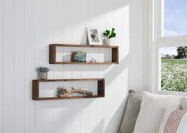 Set Of 2 Long Box Shelves Stackable