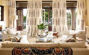 White And Brown Medallion Curtains For