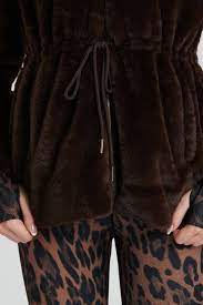 Buy South Beach Brown Faux Fur Jacket