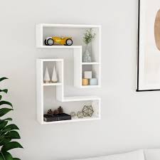 Wall Shelves 2 Pcs White 50x15x50 Cm