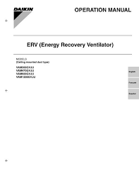 operation manual erv energy recovery