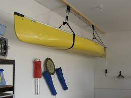 garage canoe hoistup up and away