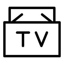 Home Wall Tv Icon Outline Vector