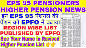 List of pensioners ro kochi. Eps 95 Pension Hike News Zone Wise List Of Higher Pension Cases Settled By Epfo See Your Name Youtube