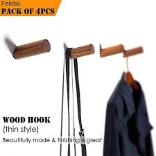 Picture rail hooks are used to hang art and photos from picture rail moldings. Wood Wall Hooks 4 Pack Coat Hooks Wall Mounted Felidio Rustic Wooden Hooks Heavy Duty Robe Hook Hat Rack Hooks For Hanging Bathroom Towels Clothes Hanger Walnut Wood Amazon Ae Home
