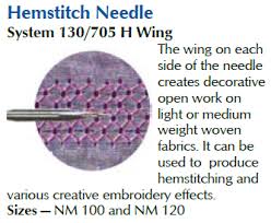 Image result for wing/hemstitch needle