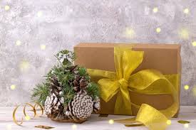 elegant cardboard gift box with golden