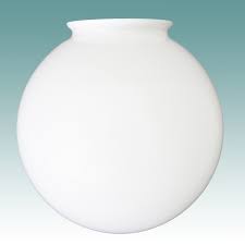 8404 White Glass Globe 3 1 4 X 6