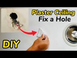 diy fix hole in a plaster ceiling