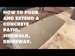 A Concrete Patio Sidewalk Driveway Diy
