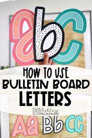 how to use bulletin board letters in
