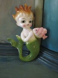 Lefton Mermaid Plaque Figurine