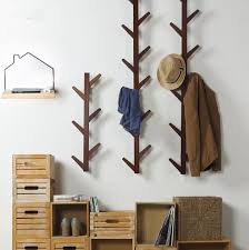 6 hooks vintage bamboo wooden hanging