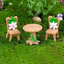Chairs Plastic Miniature Garden Toys