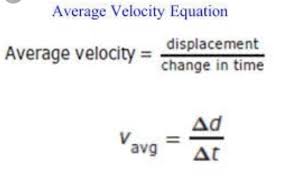 What Is The Formula Of Average Velocity