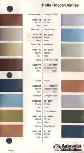 Rolls Royce Paint Chart Color Reference