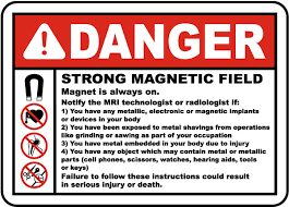 strong magnetic field is in place label