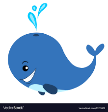 cartoon blue whale royalty free vector