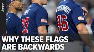why american flags face backward on