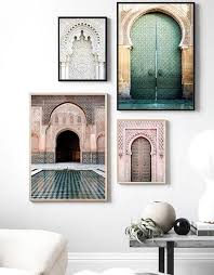 Moroccan Arch Old Door Canvas Painting