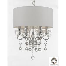 Shop Silver Mist Crystal Drum Shade Chandelier Lighting With Faceted Crystal Balls On Sale Overstock 14523194