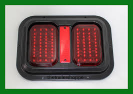 Double Stop Turn Tail Led Light With Black Base For Rv Motorhome Camper Trailer Ebay