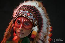 american female indian with makeup and