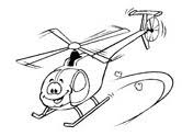 This helicopter (transportation) coloring page features a picture of a helicopter to color. Helicopter Coloring Pages