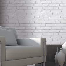 Muriva Brick 3d Effect White Wallpaper