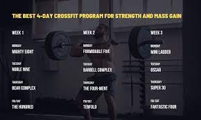 4 day crossfit program for strength