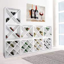 Wine Rack System 52 Cm White Painted