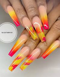 Tags »nail arts 2,366 views download this pic added 1 year ago. These Acrylic Nails Are Really Cute Fun Coffin Nails Summer Nails