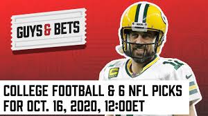 Includes straight up college football picks, college we publish a game winner, point spread, over/under and money line value pick for all college football games between fbs teams, plus win odds for each pick. Nfl Week 6 Picks College Football Betting And More Odds Shark S Guys Bets Youtube