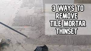 remove tile mortar thinset