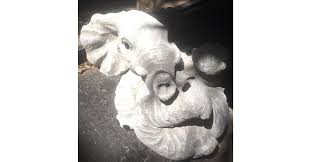 Playful Elephant Cement Garden Statue