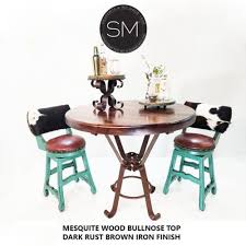 Mesquite Wood Bullnose Top Round Bar