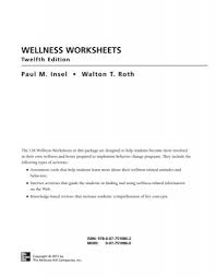 wellness worksheets twelfth edition