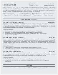 Sample Resume For Event Manager Best Event Planner Resume Example