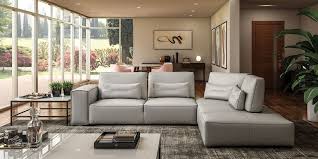 italian light grey leather sectional sofa