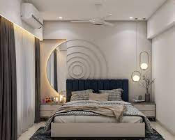 compact bedroom design with bedside