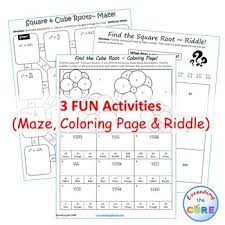 Example (hover to enlarge) description download 8ee2using square and cube roots ★. Square Cube Roots Maze Riddle Color By Number Coloring Page Math Activity