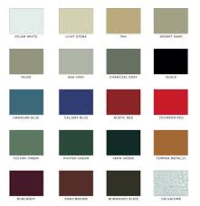 Metal Building Color Chart Coloringssite Co