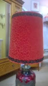 Red Glass Bodied Ornamental Table Lamp