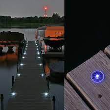 recessed solar dock lights amber light