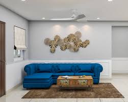 design with blue sofa live