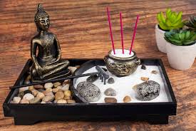 Mini Desk Top Buddha Zen Garden Kit