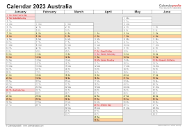 australia calendar 2023 free